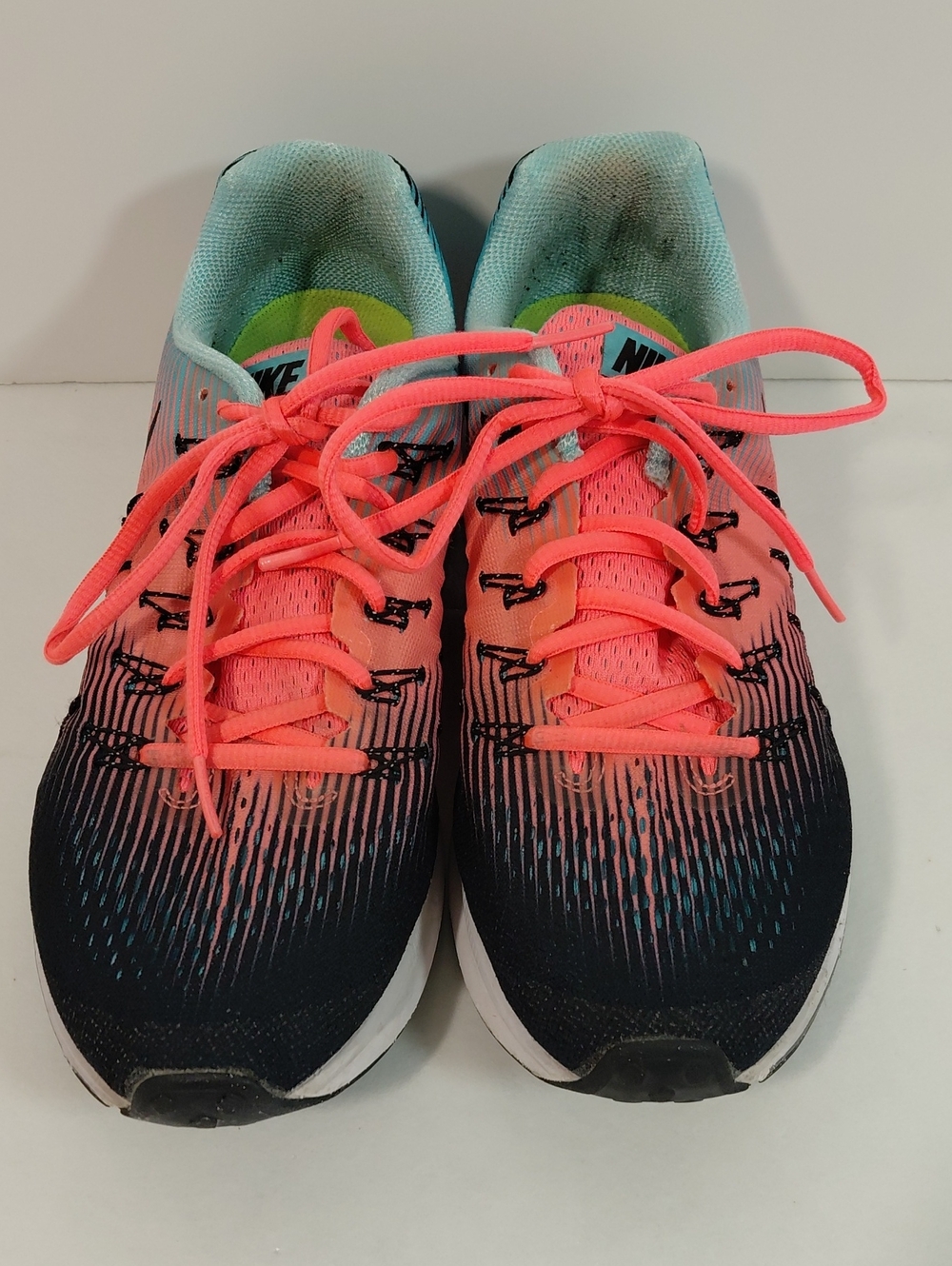 Nike Women's Zoom Pegasus 33 Womenβs Cora, Black, Teal Running Sneakers Size 9.5